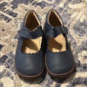 Livie & Luca Navy Blue Scalloped Mary Jane Shoe